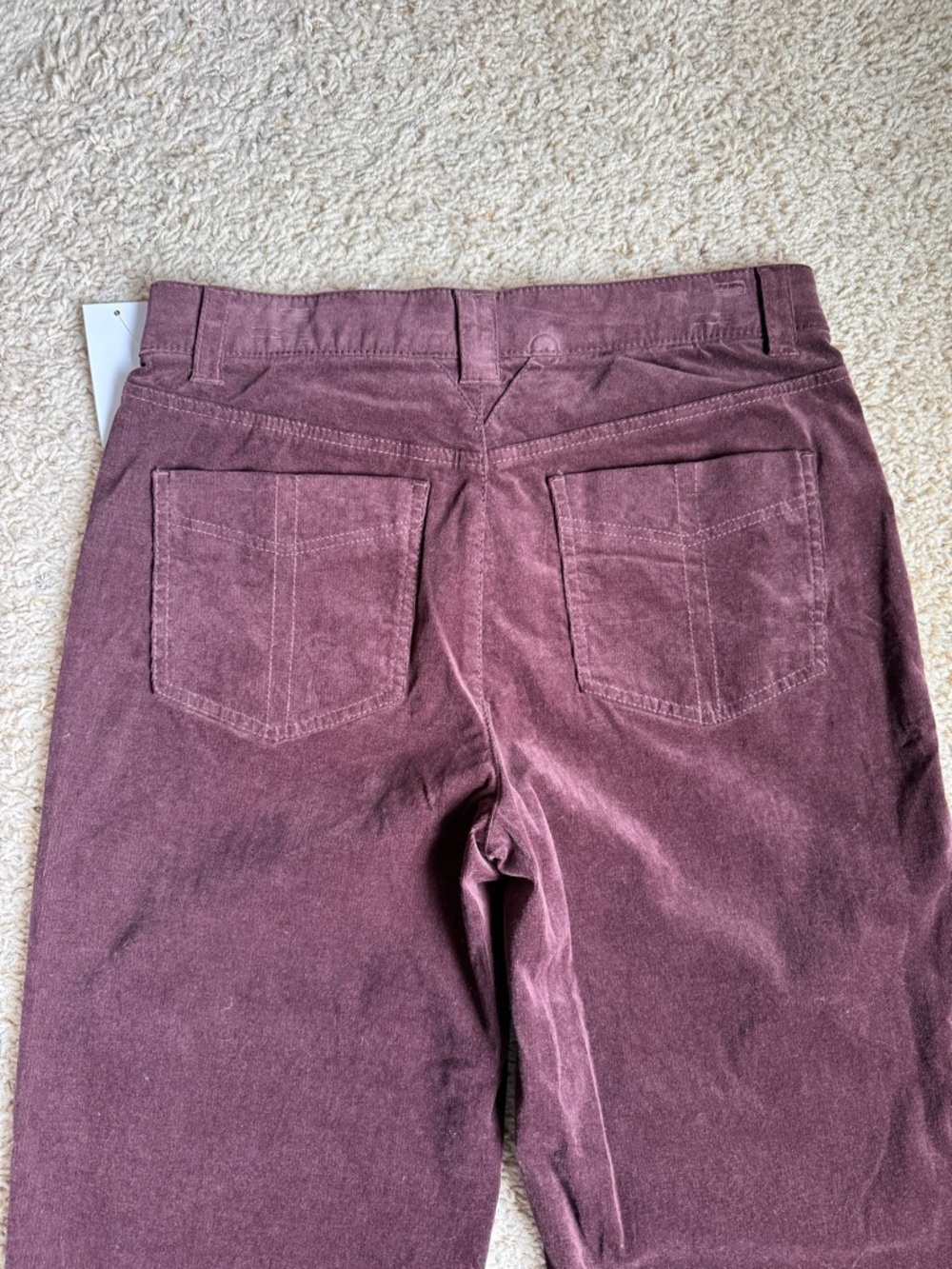 Democracy “Ab” Solution Women’s Corduroy Straight Pants in Burgundy | NWT - Picture 4 of 10